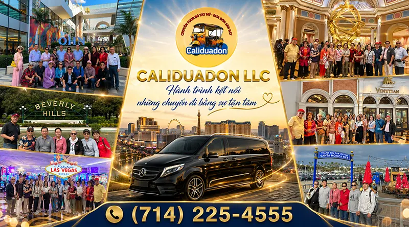 Khách hàng trải nghiệm dịch vụ đưa đón và Private Tour tại Caliduadon LLC