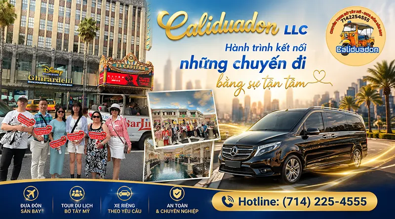 Khách hàng trải nghiệm dịch vụ đưa đón và Private Tour tại Caliduadon LLC